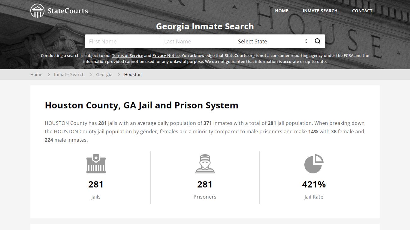 Houston County, GA Inmate Search - StateCourts